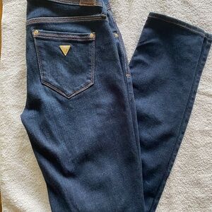 Guess Low Rise Dark Wash Skinny Jeans